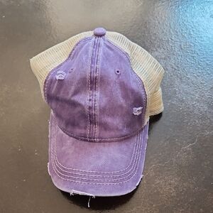 C.C Purple Cap with Tan Mesh